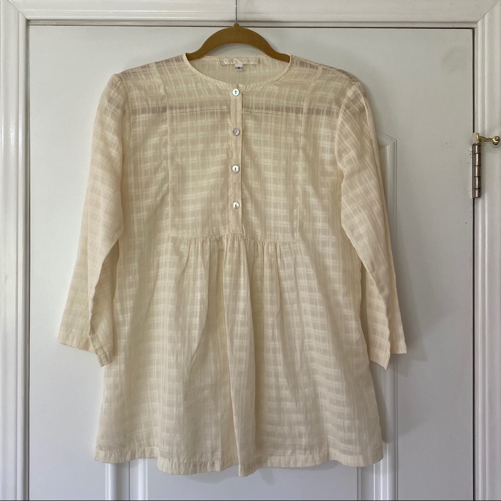 ERICA TANOV PULLOVER SMOCK STYLE TOP SIZE 2